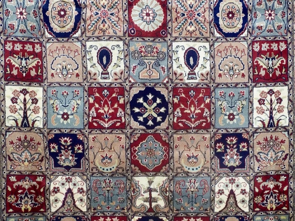 Uzbek panel carpet with floral medallions